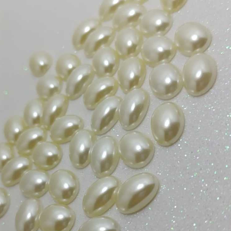 Chaton Pérola Oval Base Reta Colagem 13x18mm 25, 50 e 100 UNIDADES em Oferta na Shopee