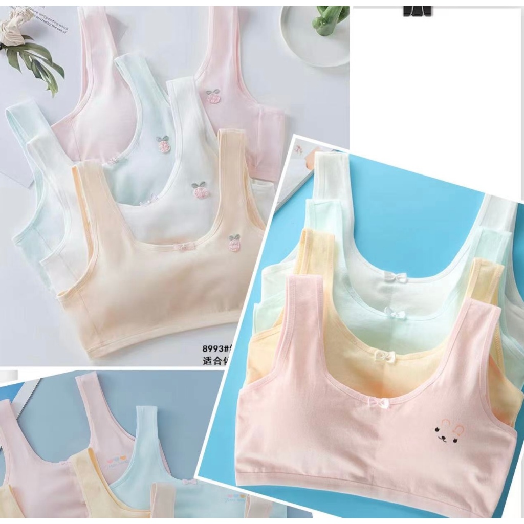 KIT 4 Top juvenil com bojo/TOP de algodon em Oferta na Shopee