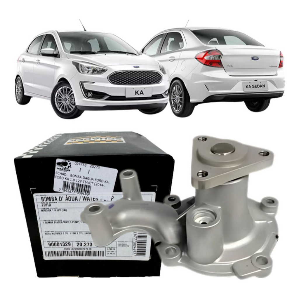 Bomba D'Agua - Ford KA / Fiesta 1.0 12V 3CL 2015 2016 2017 2018 2019 2020 2021 2022 2023 2024 2025 em Oferta na Shopee