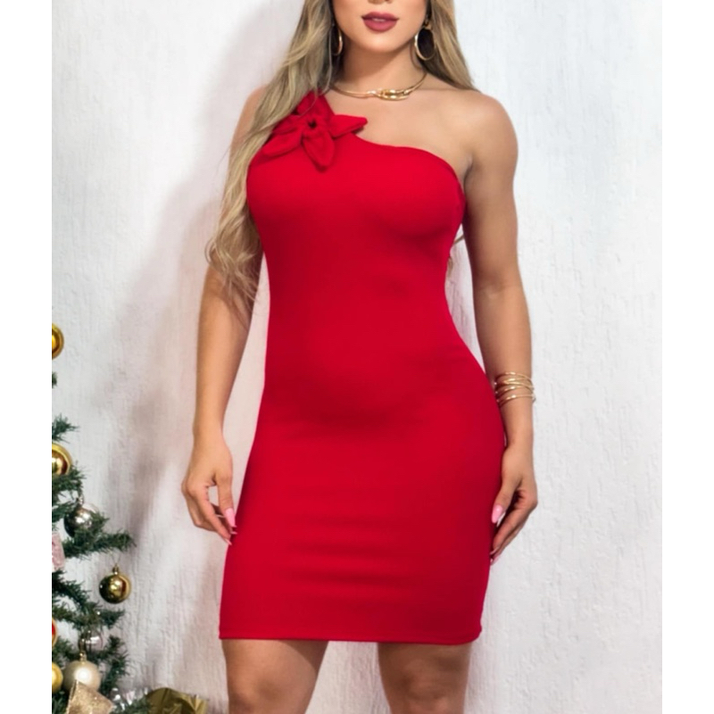 VESTIDO FLOR / Vestido mula manca / vestido com bojo / flor 63