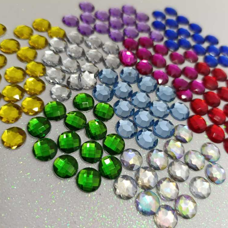 Chaton 12mm Redondo - Base Reto para Colagem Sem Furo 25   50 ou 100 UNIDADES em Oferta na Shopee