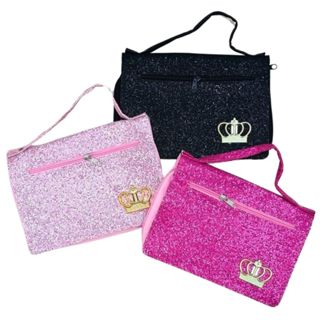 Capa Bolsa para Bíblia com Alça Zíper e Bolso Externo Glitter Brilho com Coroa em Oferta na Shopee