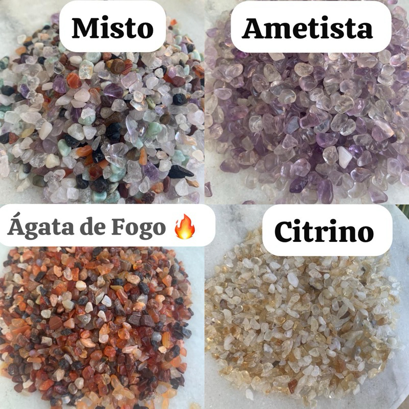 Cascalho de Pedra Natural  ideal Decoração Jardim Aquário Artesanato Orgonite e Mandala Cascalho Miúdo 1 KILO