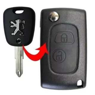 Carcaça Chave Canivete Adaptação Peugeot 206 207 Hoggar em Oferta na Shopee