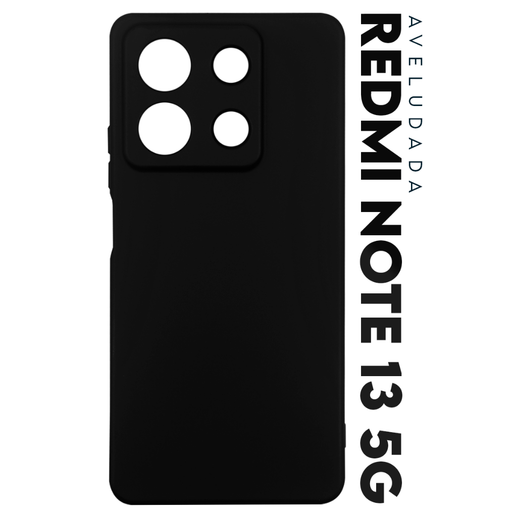 1 CAPA AVELUDADA Silicone Luxo Compatível para Xiaomi Redmi Note 13 5g tela 6.67 pol