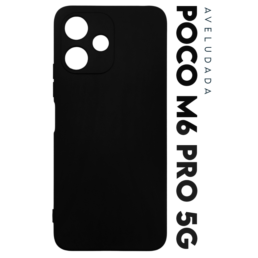 Capa Capinha Case Premium Silicone Aveludada Veludo Cover Xiaomi Poco M6 Pro 5g tela 6.79