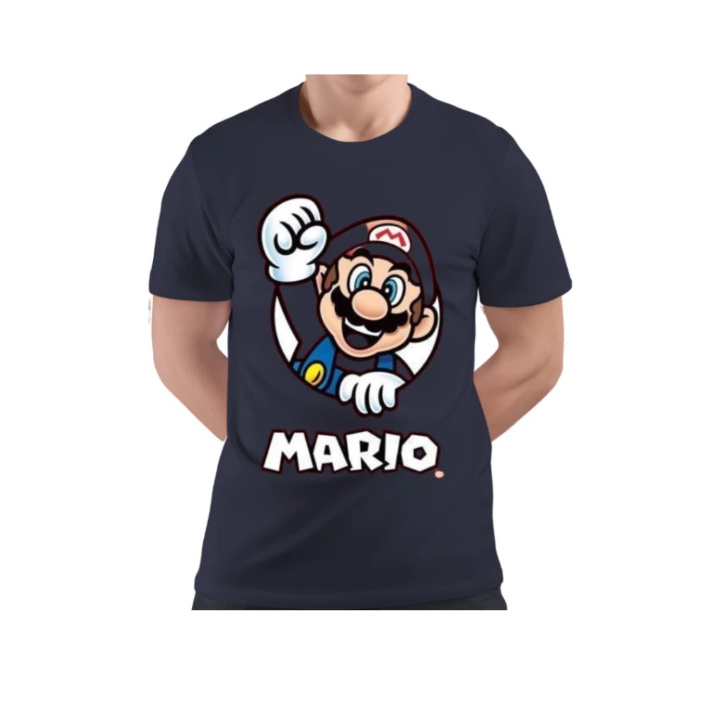 Camisa Camiseta Super Mario Bros Luigi Nintendo Vintage Unissex 100% Algodão Camiseta De Jogos Básica