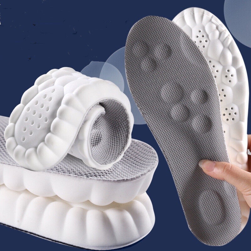 4D Palmilhas Esportivas De Látex De Alta Elasticidade Soft Shoe Pads Suporte De Arco Ortopédicas DesodorantE em Oferta na Shopee
