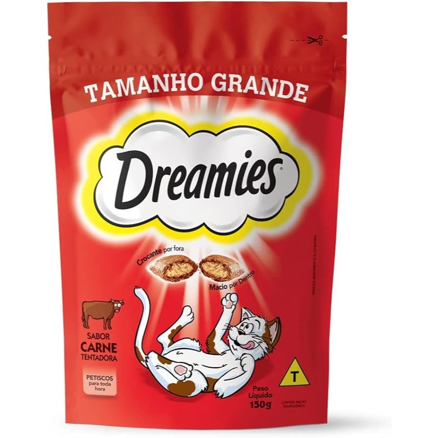 KIT 10 UND PETISCO DREAMIES CARNE 150G