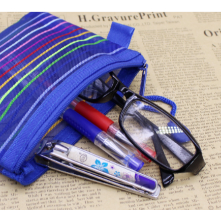 4 Unidades Estojo Multiuso Bolsinha Nylon Colorido Necessaire Promoção em Oferta na Shopee