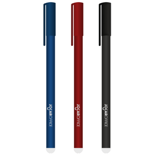 CANETA APAGÁVEL GEL 0.7 AZUL/PRETA - 1 UNIDADE- JOCAR OFFICE em Oferta na Shopee