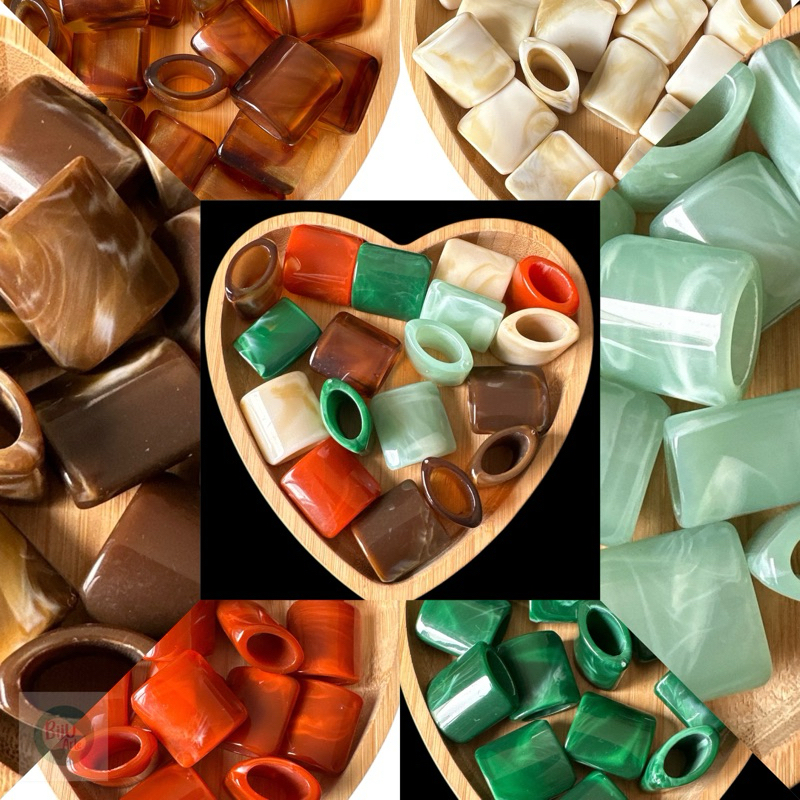 12pçs Entremeio TUBO em Resina tam:23*24mm em Oferta na Shopee