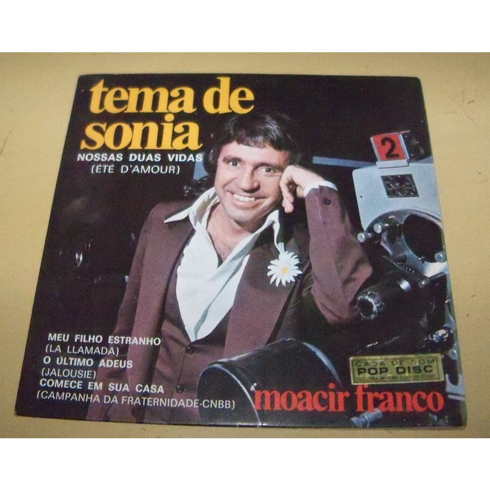 Compacto Disco de Vinil Tema de Sonia - Moacir Franco, Continental, 1977