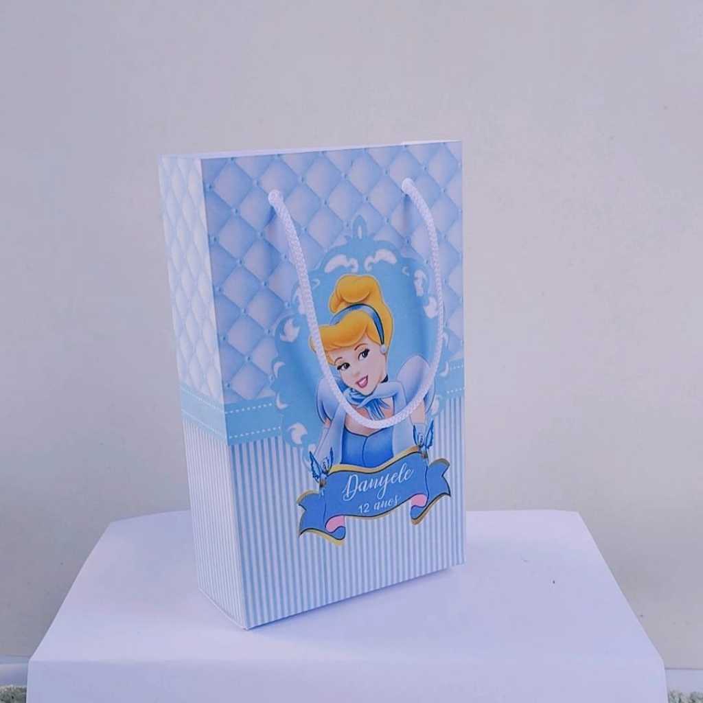 Kit Sacolinha Surpresa Festa Infantil Personalizado CINDERELA | Lembrancinhas | Aniversário | PEGUE E MONTE