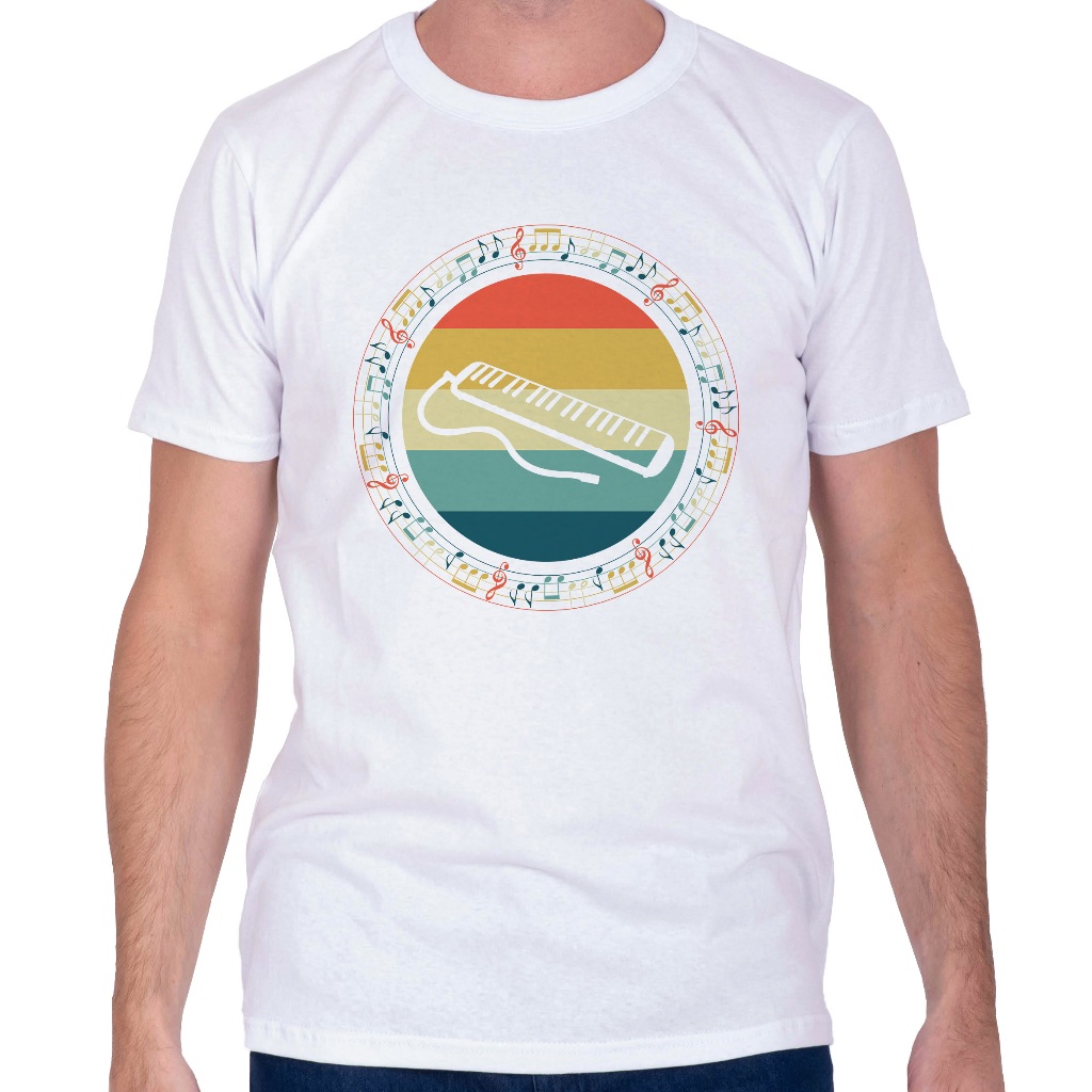 Camiseta Melodica Escaleta Retro Musica Camisa Masculina