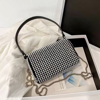 bolsa de mão Bolsa de ombro Pequena/Nova De Diamantes Incrustados JH1001 em Oferta na Shopee