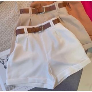 Kit 2 Shorts Alfaiataria Feminina Social Cintura Alta Disfarça Barriga