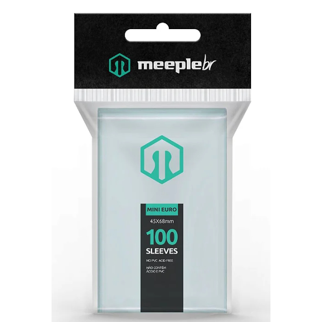 Sleeve MeepleBR Mini Euro 45 x 68 mm - 100 unidades