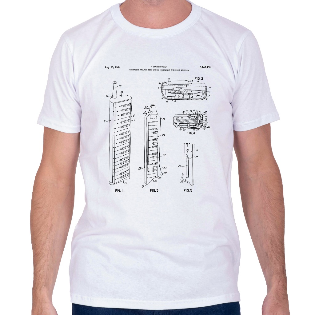 Camiseta Melodica Escaleta Patente Musica Camisa Masculina