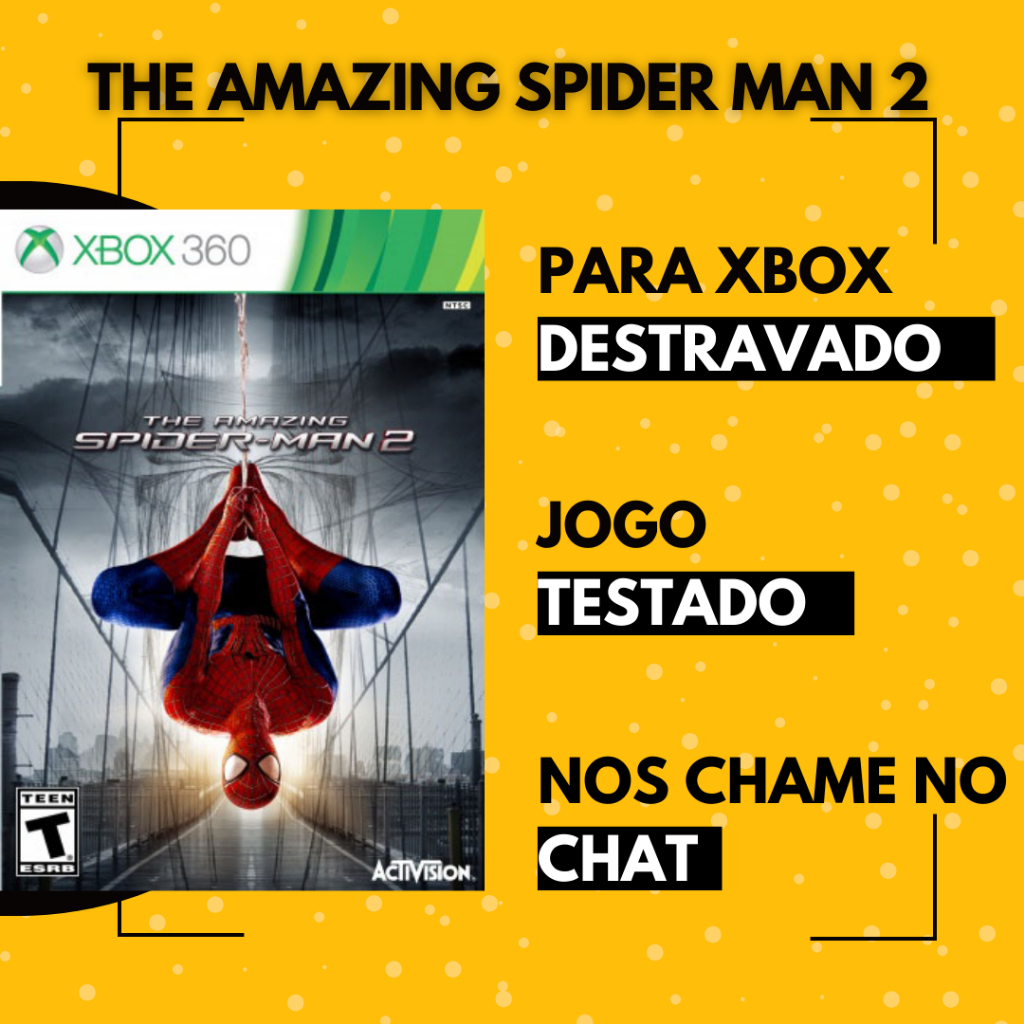 JOGO XBOX 360 - THE AMAZING SPIDERMAN 2 - AVENTURA - DESBLOQUEIO LTU/RGH/JTAG