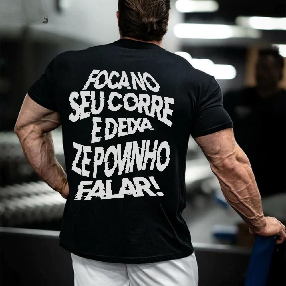 Camiseta Foca No Seu Corre Premium Academia Oversized Confortavel Estilosa Treino Maromba