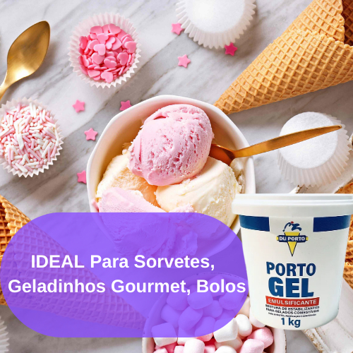 Emulsificante Para Sorvete, Bolo, Geladinho Gourmet 1kg Du Porto - Portogel