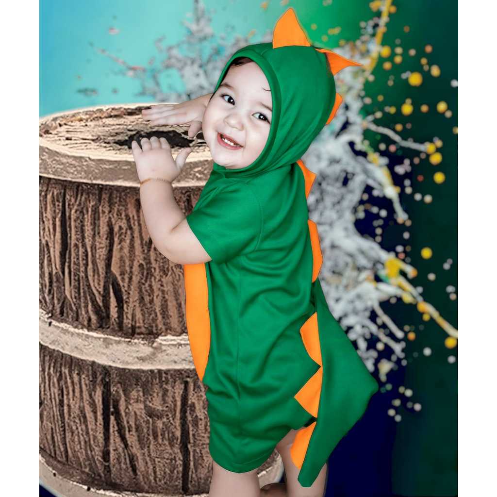 Fantasia Dinossauro Macacão Infantil Bebê Pijama de Menino Roupa Kigurumi