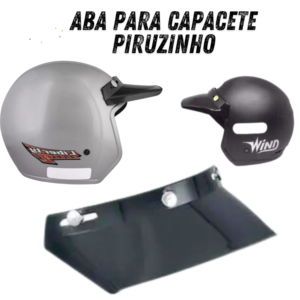 Aba Capacete Motos Piruzinho Pala Capacete Aberto Taurus Wind Tork Liberty