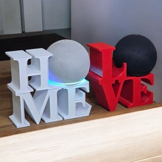 Suporte Alexa Echo Dot 4 ou Echo Dot 5. Tema Amor, Love, Presente, decoração criativa, namorado