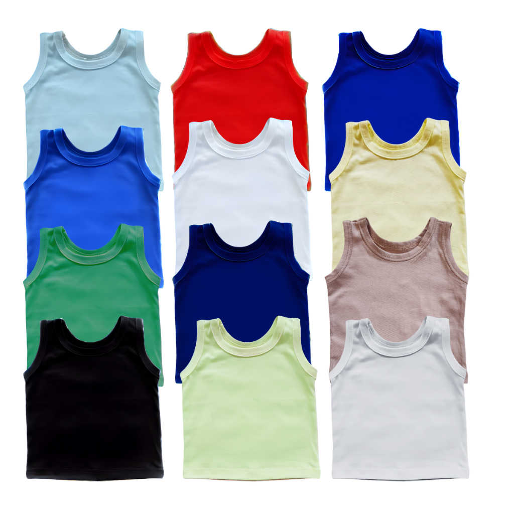 Kit Camiseta Masculina Infantil Regata Bebê Menino 100% Algodão Cores Variadas Kids 2/3/4 peças