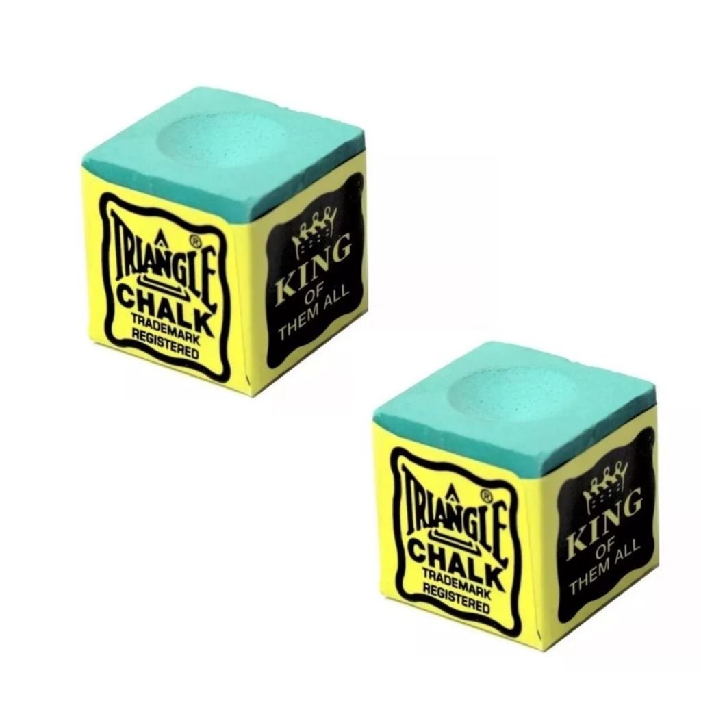 2 Giz Para Taco De Sinuca Triangle Profissional Verde