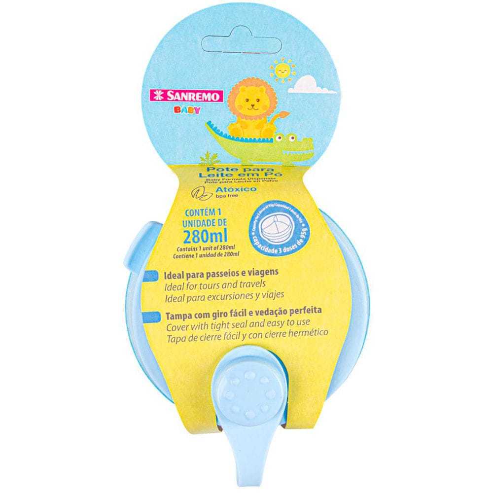 POTE PARA LEITE PO SAREMO 285ML AZUL