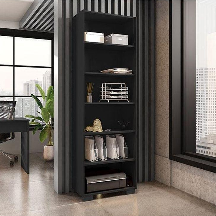 Livreiro Office Preto Trama - Móveis Leão - Home & Living