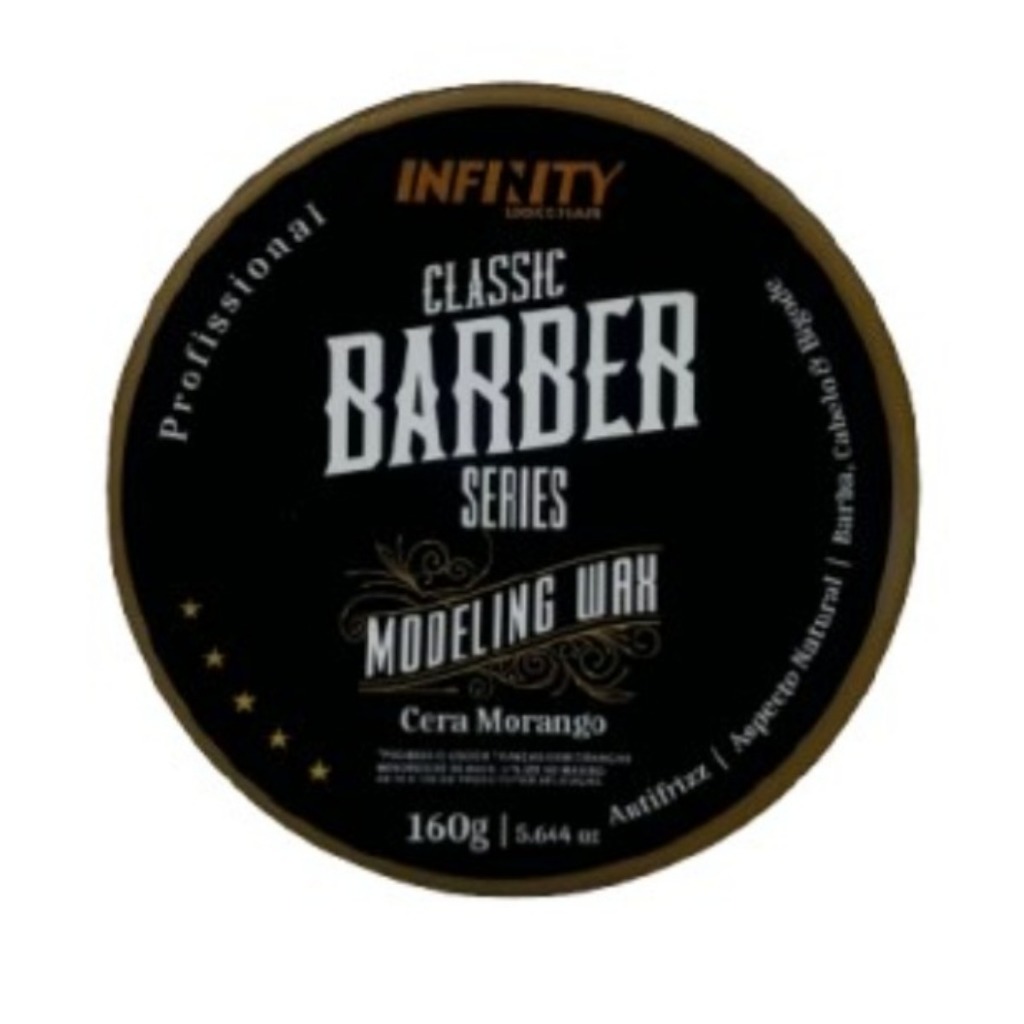 03 Pomadas Cera Modeladora Morango Infinity Look's Hair.