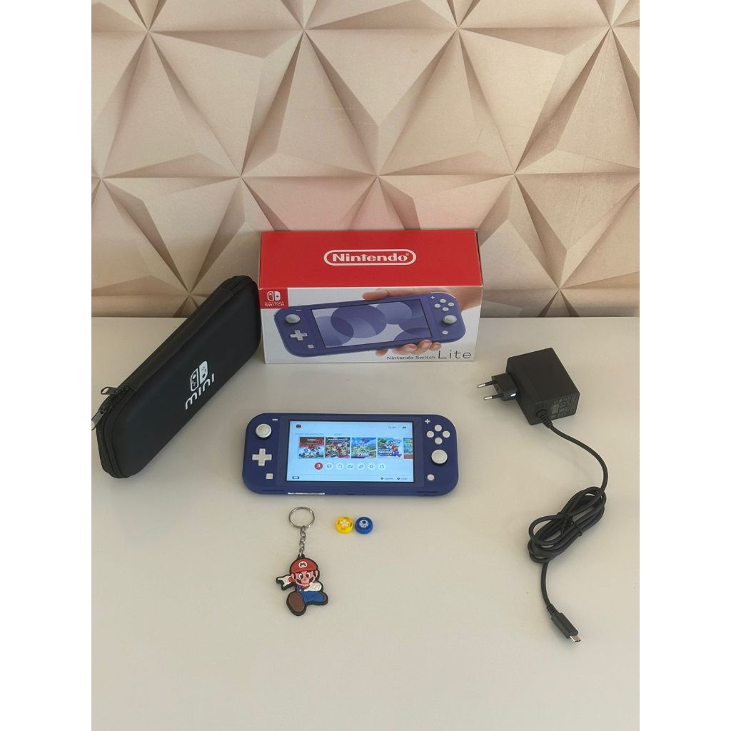 NINTENDO SWITCH LITE AZUL DESBLOQUEADO (NOVO)