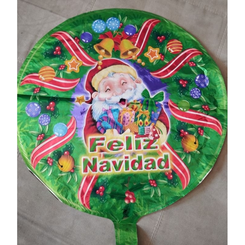 2 Balão metalizado Natal redondo 45 cm Flutua com gás hélio Feliz Natal merry christmas decoração de Natal