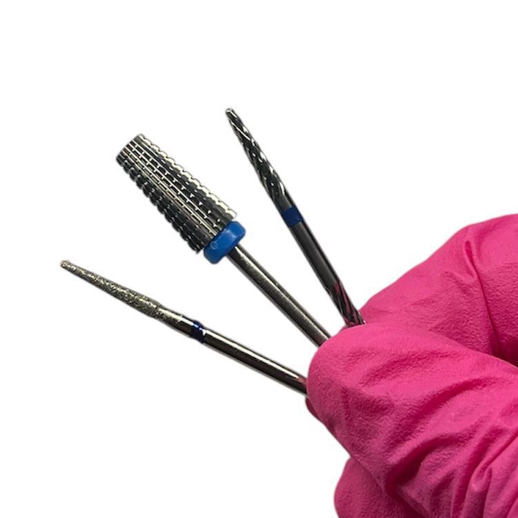 Kit 3 Brocas Tungstênio Diamantada Profissional Unha Gel Porcelana Nail Art