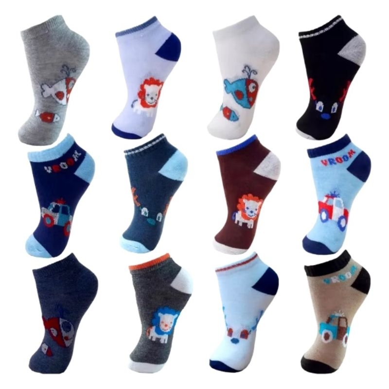 Kit 6/12 Pares de Meia Infantil Masculino Cano Curto Menino em Oferta na Shopee