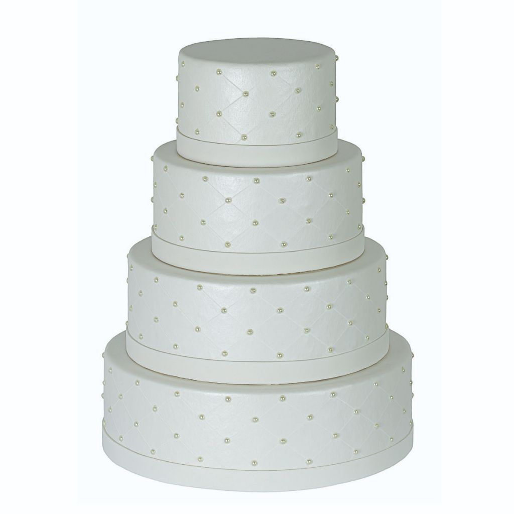 Bolo Fake Cenográfico Branco Com Perolas e Capitone Decorado Cod-72 em Oferta na Shopee