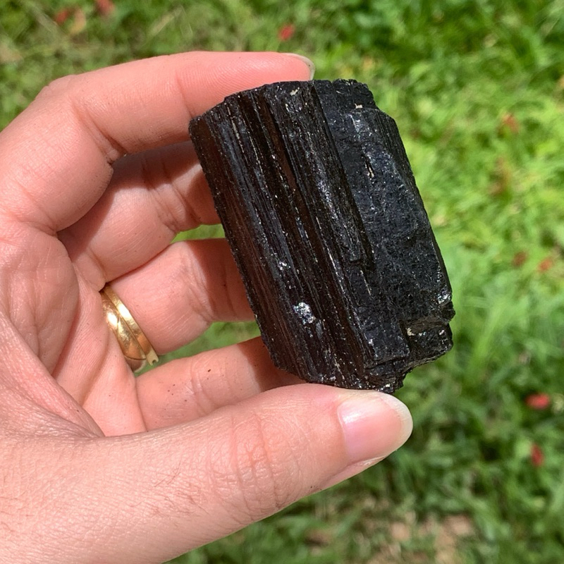 Pedra Turmalina Negra Cristal Bruto Proteção