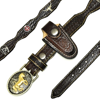 Kit Cinto/Bainha Chaveirinho Country Couro Infantil Medalhinha em Oferta na Shopee