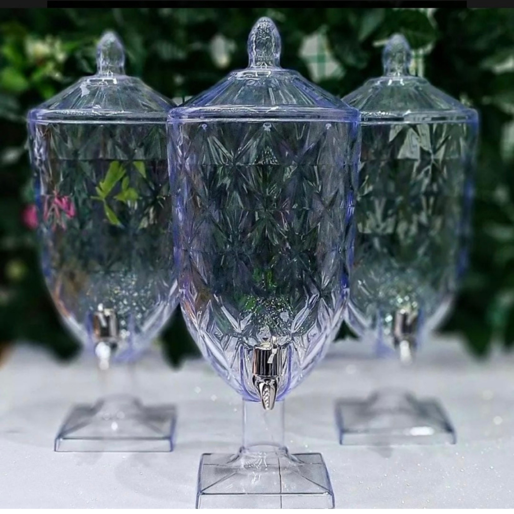Suqueira Acrilico Cristal  Diamond 4,5 L Com Torneira Top