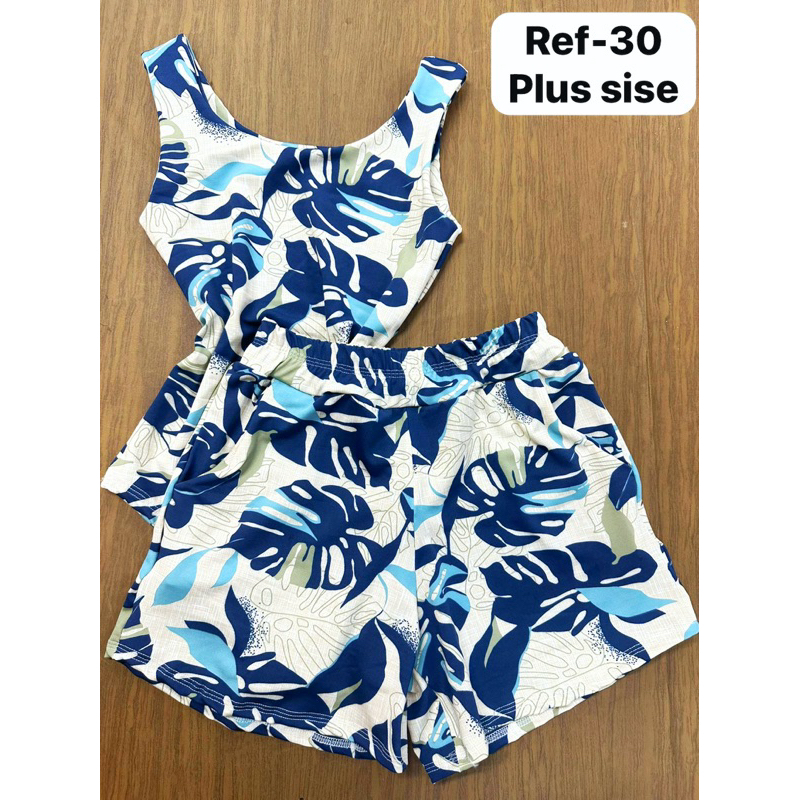 CONJUNTO PLUS SIZE BODY + SHORT SUPLEX GROSSO TENDÊNCIA VERÃO em Oferta na Shopee