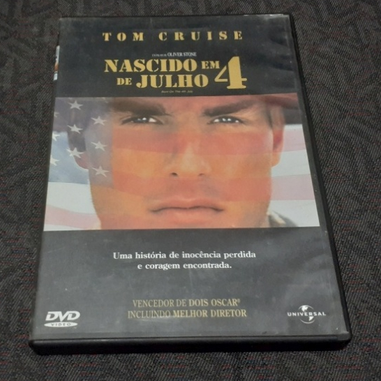 "Nascido em 4 de Julho", Born on the 4th of July, DVD nacional, Tom Cruise, Oliver Stone