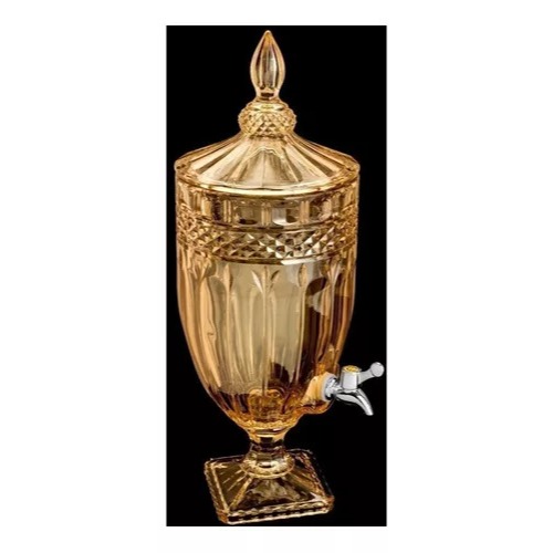 Suqueira Dispensador De Bebidas Cristal Brandon Âmbar 5 litros - Importada