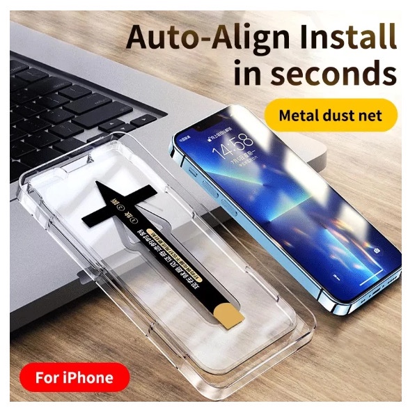 Fácil de instalar,tela de remoção automática de poeira,com vidro temperado iPhone17 16 15 14 13 12 11Pro MaxPlus/XRXS HD