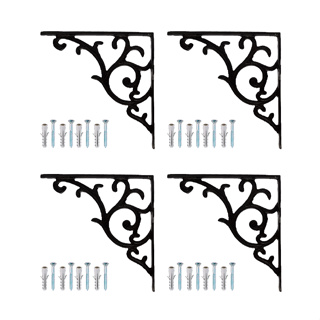 Mão Francesa De Ferro 28x28 Com 4 Un + Buchas E Parafusos em Oferta na Shopee