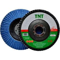 Disco De Lixa Flap Tnt Green Kit c/05pçs 4.1/2 Grão 80 p/ esmerilhadeira e lixadeira TOP green