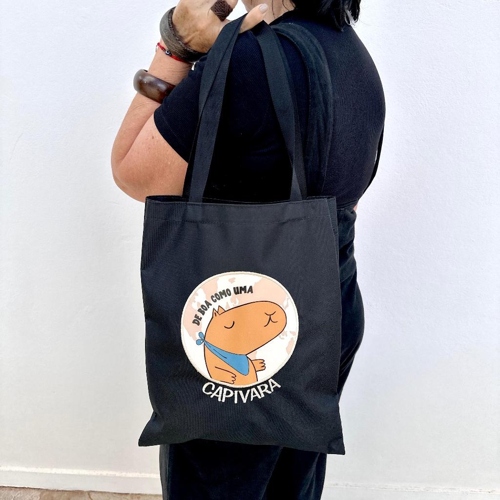 Bolsa Sacola Ecobag Capivara Bolsa De Ombro Bolsa De Praia Bolsa Feminina