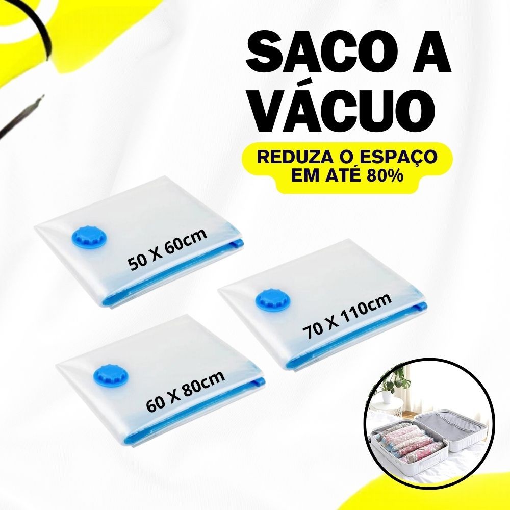 Saco a Vácuo Organizador para Roupas Mala Cobertor